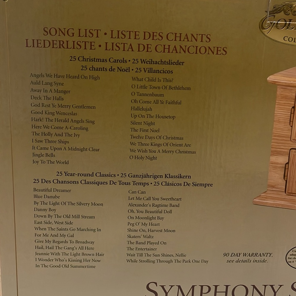 New Mr. Christmas Gold Label symphony surprise musical clock. Original packaging - Picture 6 of 9
